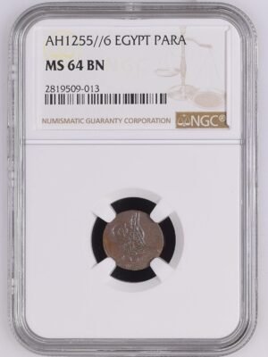 Egypt 1 Para Copper (AH 1255/6) - Abdul Mejid - NGC MS 64 BN - Top Pop