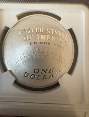 2014-P Baseball Hall of Fame Silver $1 NGC MS68 Curved Coin MLB